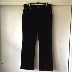 DG2 by Diane Gilman Black Velour/Velvet Jeans